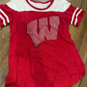 Red Kids Shirt with White Accents